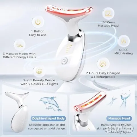 Нов Портативен масажор за лице шия двойна брадичка здраве красота жени, снимка 6 - Други - 50186864