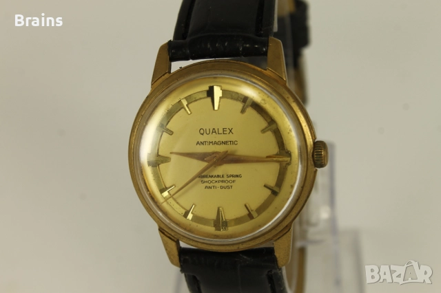 1960's QUALEX Френски Позлатен Ръчен Часовник, снимка 3 - Антикварни и старинни предмети - 51745568