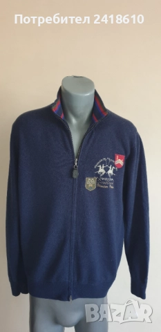La Martina  Merino Wool Full Zip Cardigan Mens Size L / XL  ОРИГИНАЛ! Жилетка С цял Цип!, снимка 5 - Пуловери - 52495704