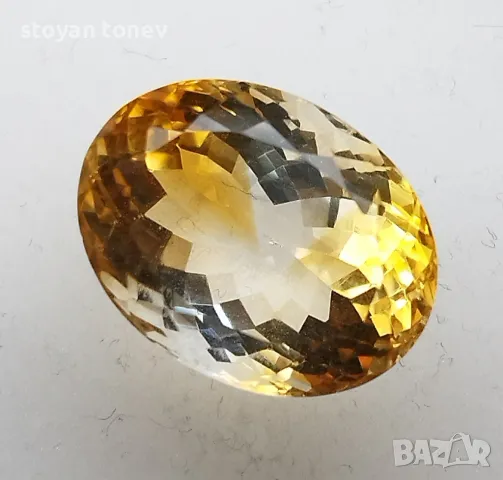Рядък двуцветен цитрин с невероятен блясък и тегло 11.63кт.! Нов!, снимка 5 - Други - 47963465