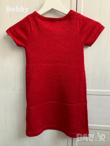 Червена блестяща рокля H&M 4-6 години, снимка 4 - Детски рокли и поли - 29075763