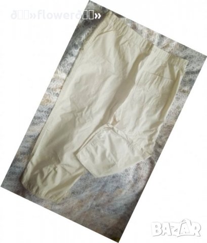 ☀️☀️☀️Дамски нов летен панталон модел 7/8 от 100% памук!цвят екрю с джобове! Л ХЛ☀️☀️☀️, снимка 3 - Панталони - 36925643