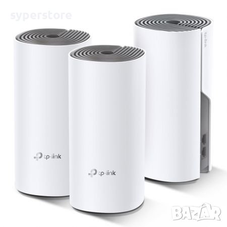 Удължител на интернет обхват TP-Link Deco E4 AC1200 3-pack Mesh Wi-Fi система за целия дом или офис, снимка 2 - Рутери - 38366137