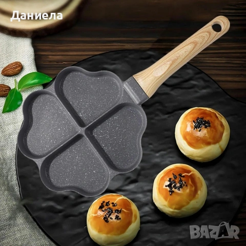 Тиган за пържене на яйца, палачинки, пържени картофи, индукция сърце, снимка 4 - Съдове за готвене - 53211950