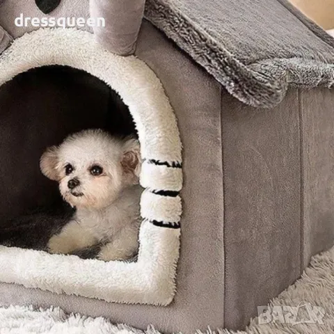 4330 Меко котешко легло, зимна малка къщичка за кучета, снимка 3 - За кучета - 48906100
