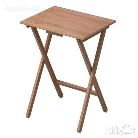 Сгъваема дървена маса в естествен дървесен цвят, снимка 1 - Маси - 43929783