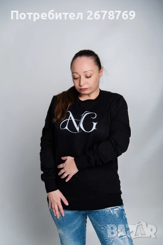 Дизайнерска блуза "You are enough, just as you are", снимка 4 - Блузи с дълъг ръкав и пуловери - 52946483