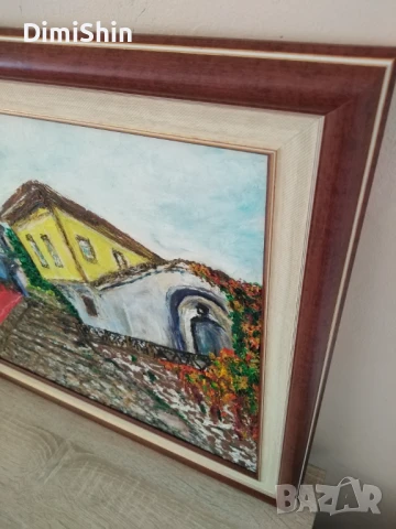 Картина с маслени бои в рамка 49/49 см. , снимка 2 - Картини - 49156003