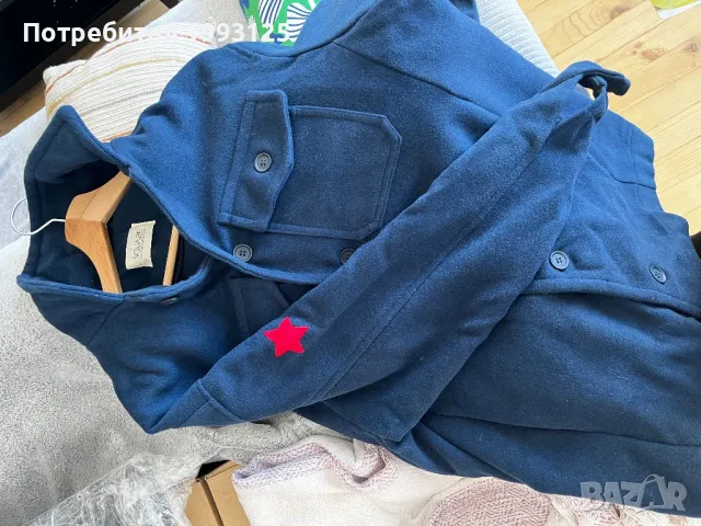 Риза, вълнена Square, размер XL, снимка 7 - Палта - 48613781