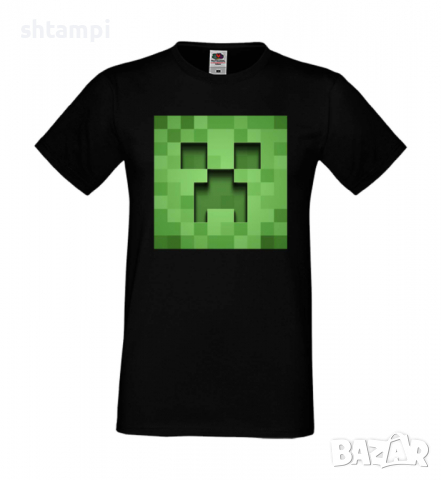 Мъжка тениска Creeper Face 3,майнкрафт,Minecraft,Игра,Забавление,подарък,Изненада,Рожден Ден., снимка 2 - Тениски - 36492795