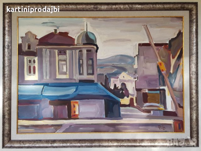 Маслена картина " Изглед от града ", снимка 3 - Картини - 24517015