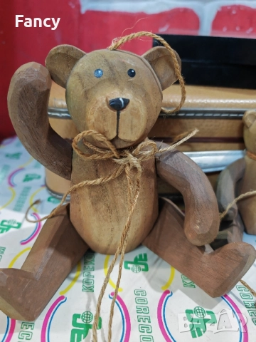 Ръчно изработени дървени мечета, снимка 3 - Антикварни и старинни предмети - 52481471