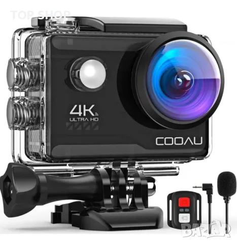 COOAU 4K20MP WiFi екшън камера външен микрофон дистанционно подводна