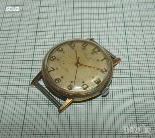 Мъжки часовник Полет, позлатен AU20