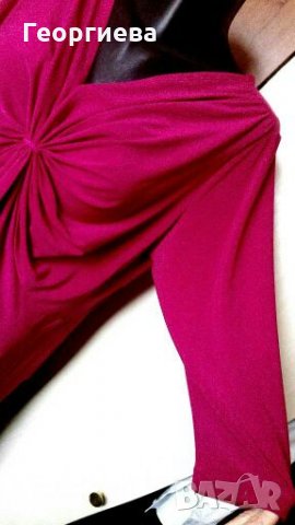 Еластична цикламена блуза 🌸XL р-р👚 арт.346🍀, снимка 3 - Блузи с дълъг ръкав и пуловери - 27968063
