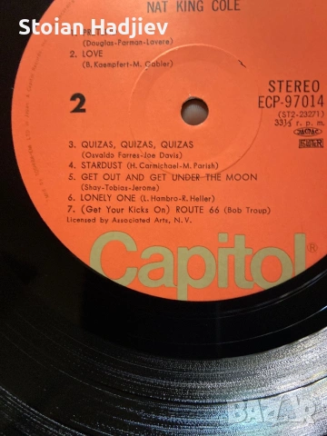 Nat King Cole-THE BEST ARTIST SERIES,LP,made in Japan , снимка 3 - Грамофонни плочи - 32276290