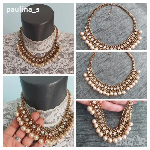 Колиета тип чокър, гердани ръчна изработка , снимка 7 - Колиета, медальони, синджири - 37271624