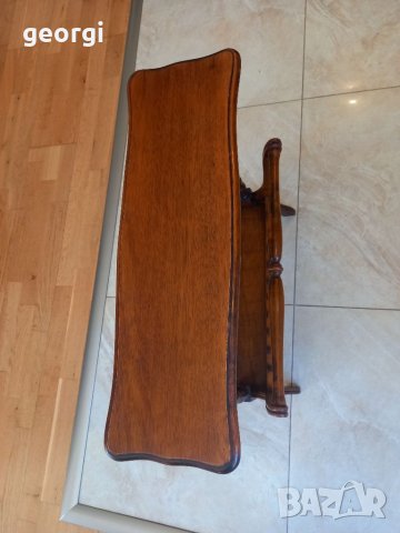 Ретро дървена етажерка за вестници уникат , снимка 8 - Етажерки - 38346981