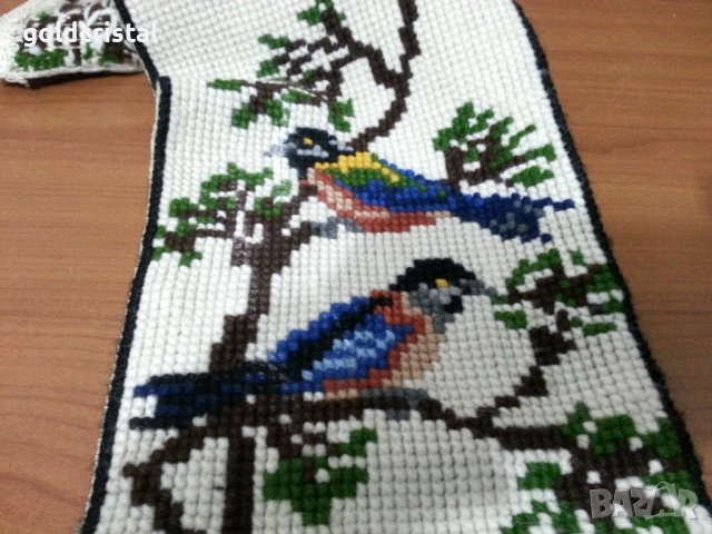 Гоблен ръчна изработка , снимка 3 - Антикварни и старинни предмети - 37685305