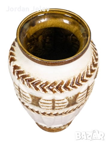 XL Ваза BAY KERAMIK (W. Germany) – Дизайн Bodo Mans – Fat Lava WGP (40 см), снимка 3 - Вази - 52532678