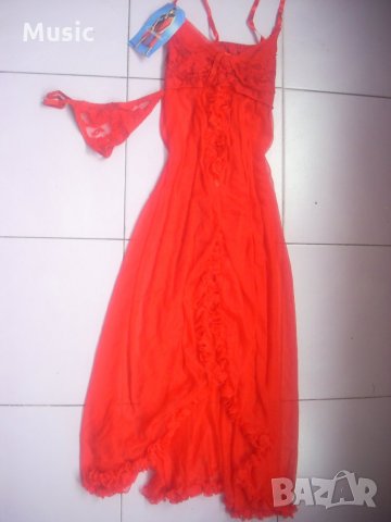 Еротичен комплект нощничка с прашки - НОВО с етикет, снимка 4 - Бельо - 35085720