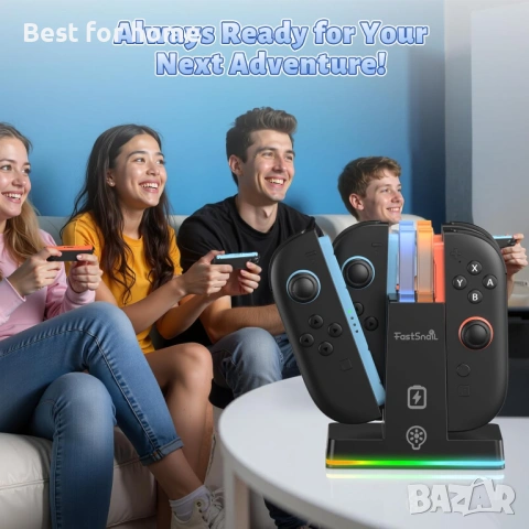 Зарядна докинг станция FASTSNAIL за Nintendo Switch 2 (2025) за Joy-Con 2, снимка 8 - Джойстици и геймпадове - 53572047