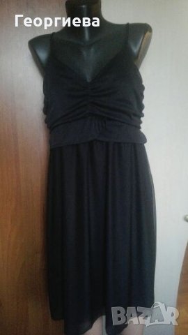 НОВА, с етикет черна рокля с тюл 👗🍀 L р-р👗🍀 арт.275, снимка 2 - Рокли - 27318397