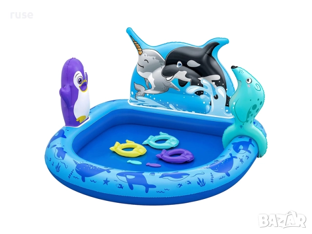 НОВИ! Детски надуваем басейн център Bestway Polar Pals 