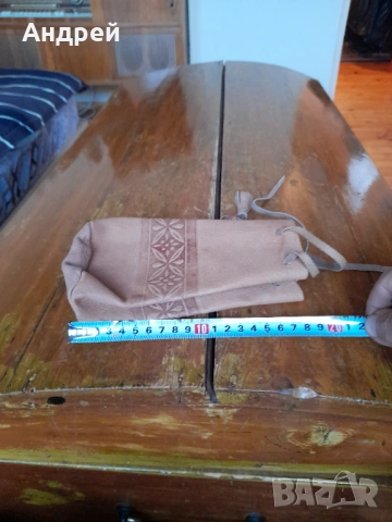 Стара кожена кесия, снимка 5 - Други ценни предмети - 53012736