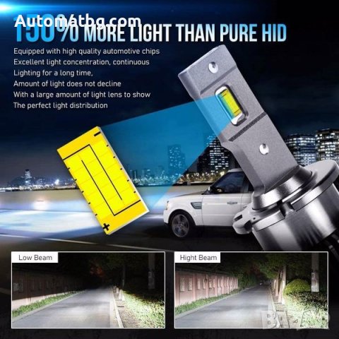 Комплект диодни крушки Automat, D2S, 8600Lm, 70W, 6000K, снимка 6 - Аксесоари и консумативи - 36882832