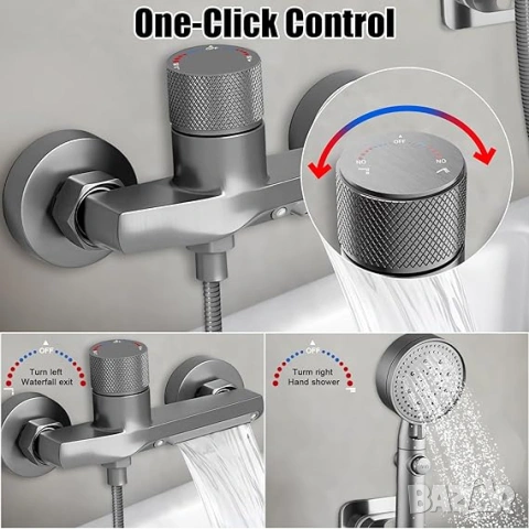 НОВ Термостатичен смесител за баня / вана , снимка 3 - Смесители - 53603138