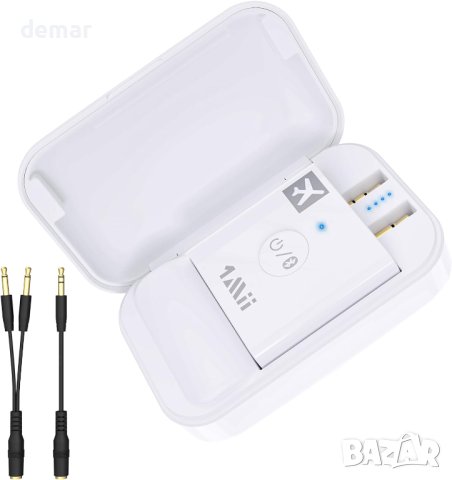 1Mii B05 Bluetooth 5.3 адаптер за слушалки с преносим калъф, бял, снимка 1 - Друга електроника - 43727117