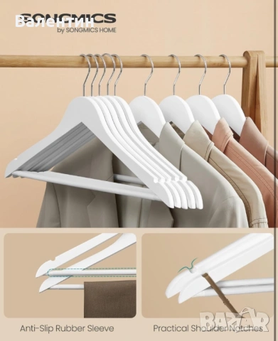 Комплект от 20 дървени закачалки, снимка 3 - Други стоки за дома - 53311177