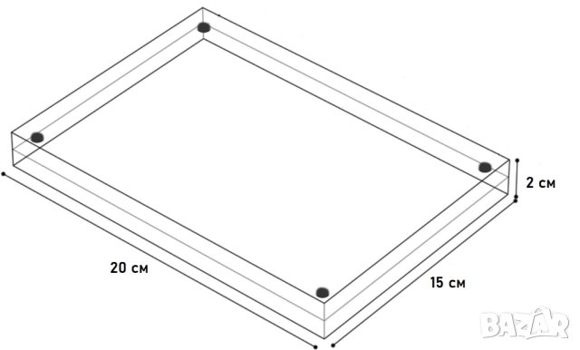 Акрилна фоторамка 20х15 см, снимка 3 - Декорация за дома - 43393140