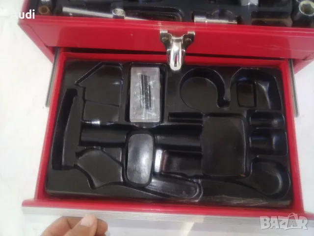 Метален сандък за инструменти с две чекмеджета на релси и капак.   Давам бонус всички което е наличн, снимка 8 - Куфари с инструменти - 47654887