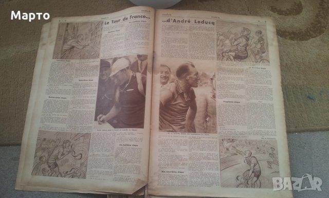 Френски спортен седмичник LINTRAN MATHC 1931 г, 1932 г, 1936 г, снимка 4 - Антикварни и старинни предмети - 28043328
