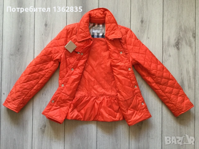 НОВО 100 % оригинално дамско оранжево яке BURBERRY размери S , M и L, снимка 9 - Якета - 53126597