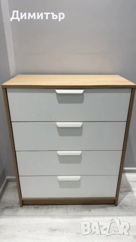 Скрин бяло и дървесно НОВО, снимка 2 - Скринове - 53339893