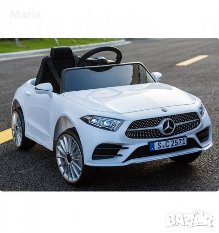 Акумулаторна кола Mercedes Benz CLS350  12V с меки гуми с Кожена седалка МP3, снимка 5 - Детски велосипеди, триколки и коли - 34850120