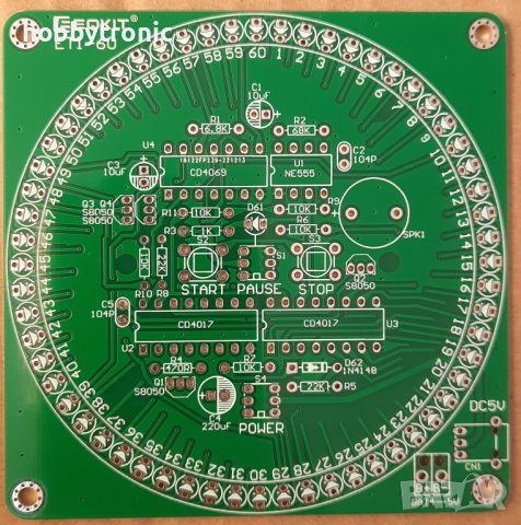 LED таймер 60 секунди, кит за сглобяване LED countdown timer, снимка 2 - Друга електроника - 43938863