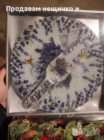 Стъклена чиния с шпатула 