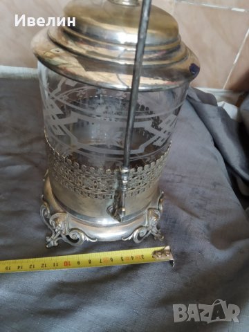стара посребрена захарница арт деко, снимка 5 - Антикварни и старинни предмети - 32684839