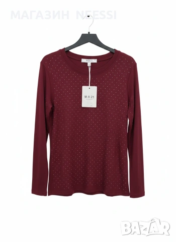 червен блуза с камъни 