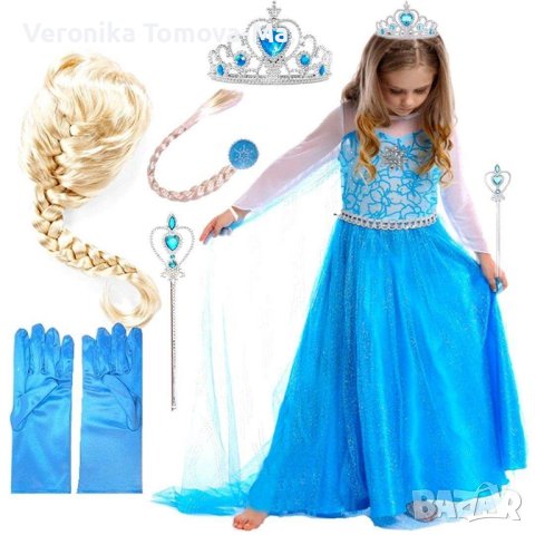 Бляскава рокля на принцеса Елза, снимка 2 - Детски рокли и поли - 16800548