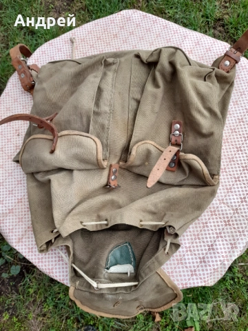Стара брезентова раница #19, снимка 5 - Други ценни предмети - 52949044