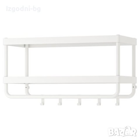 Практична и спестяваща място закачалка за шапки и дрехи в бяло