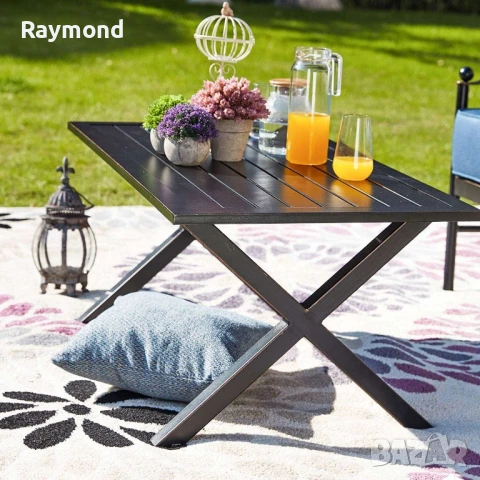 Сгъваема къмпинг маса 60×60 см с чанта – метал + PVC плот, снимка 3 - Градински мебели, декорация  - 51188375