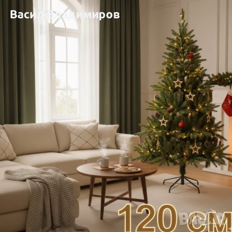 Красива коледна елха с естествено излъчване различни размери, снимка 7 - Декорация за дома - 52683830