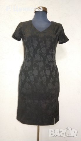 Дамска елегантна черна рокля, снимка 4 - Рокли - 42947296