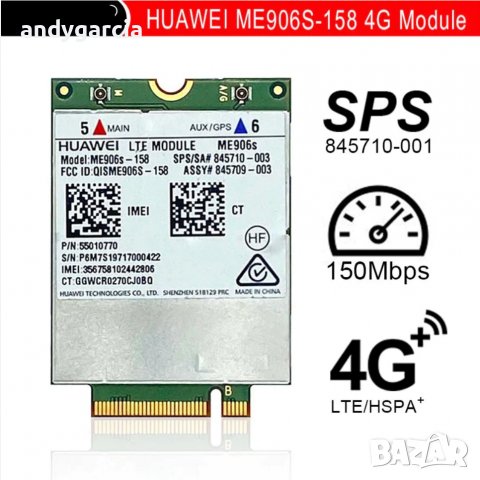 ThinkPad HP Huawei ME906S 4G LTE Mobile Broadband за лаптоп 4g modem Модем